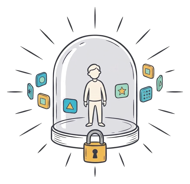Two worlds drift apart. Illustration made with AI, composed by the N2 team