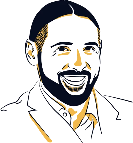 Michel Conter, illustrated portrait, made with AI