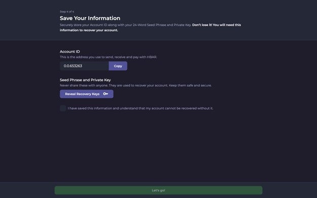 How to create your account with HashPack 6